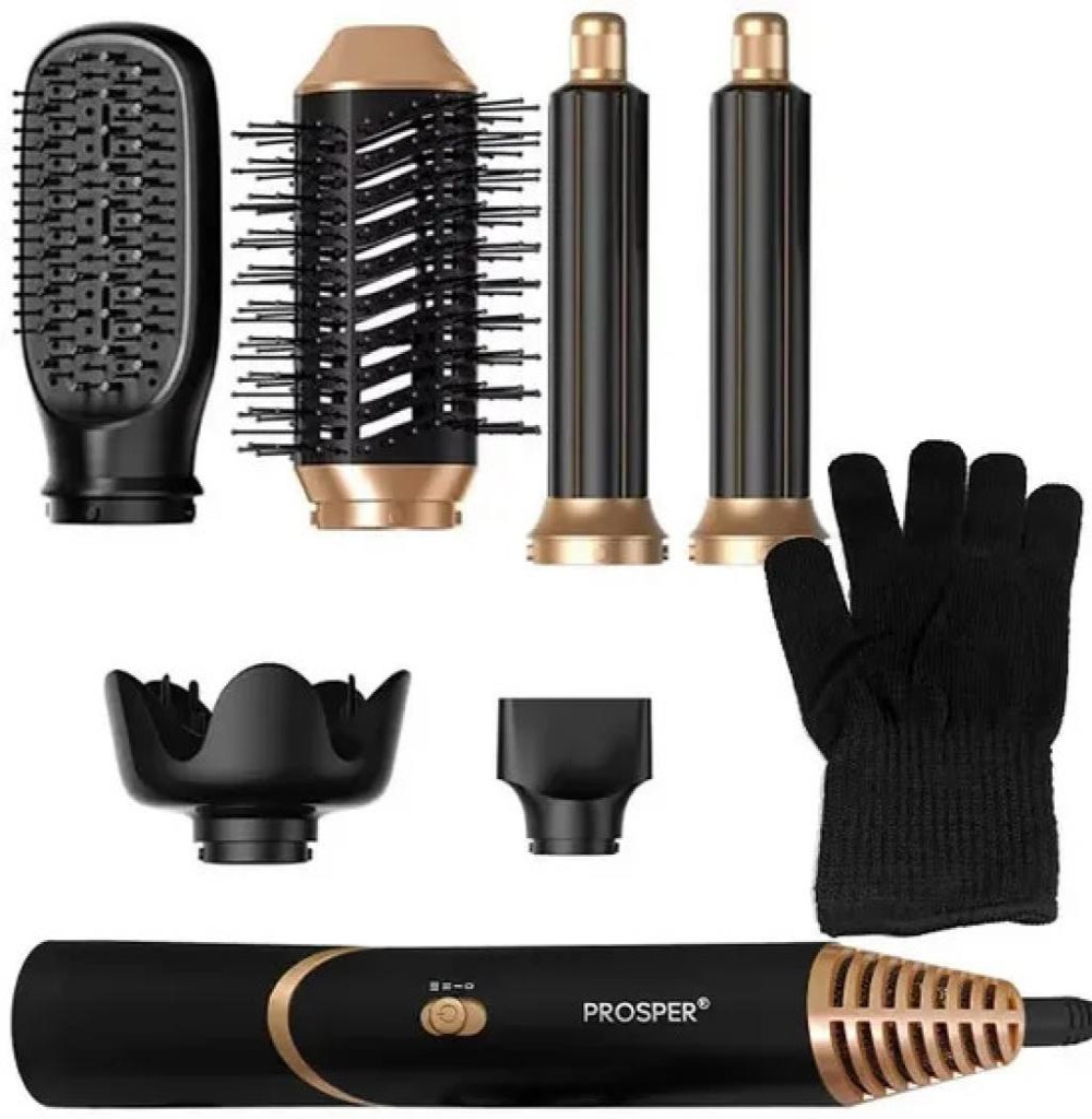 Escova Prosper Secadora 6 Em 1 P-1127 110V Preto/Dourado 1800W