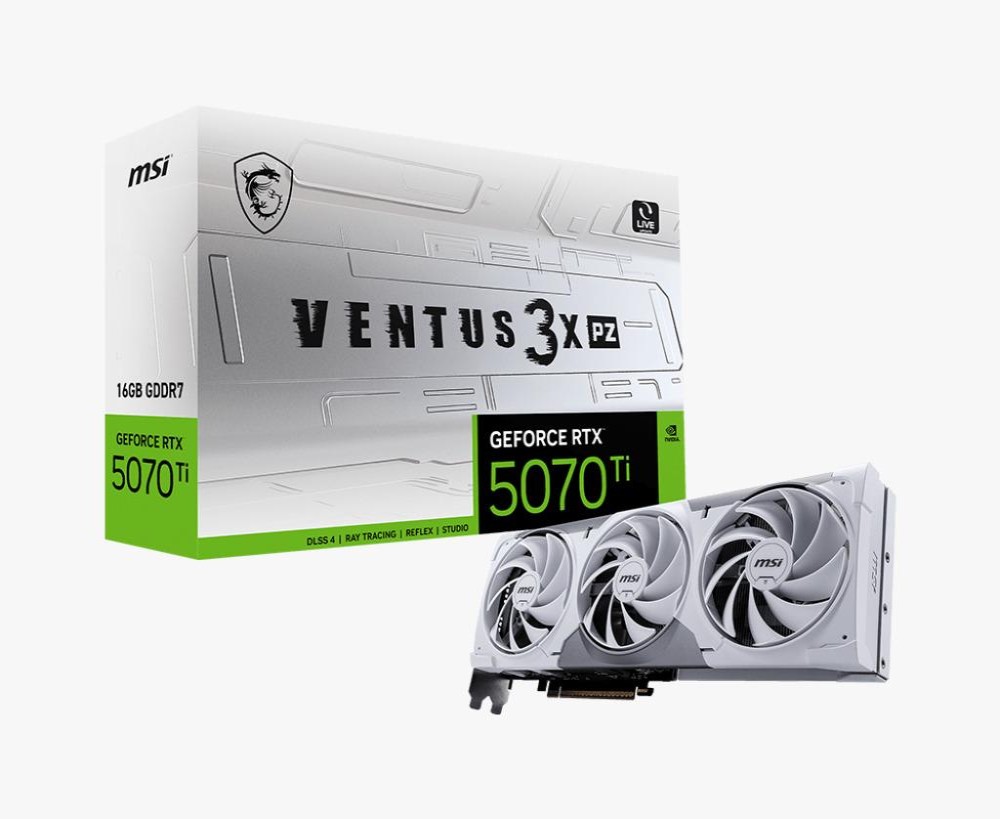 Placa de Video 16GB EXP. GF-RTX5070TI Msi Ventus 3X PZ OC Branco 912-V531-657